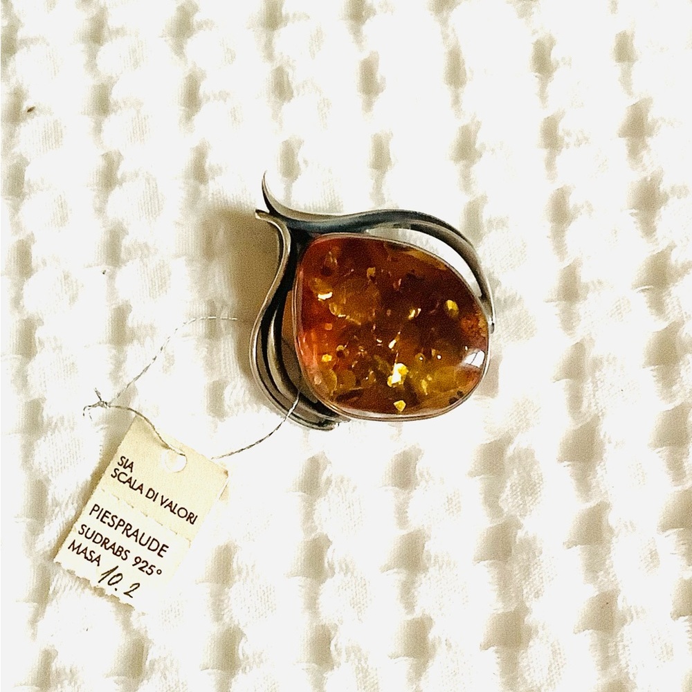 Beautiful REAL BALTIC AMBER brooch/ pendant ☀️☀️☀️ - Picture 6 of 13